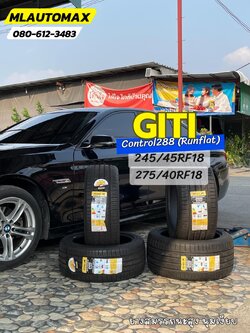 🚗#BMW_525d💥 🛞#ยางจีที #ยางสปอร์ตสมรรถนะการขับขี่สูง 🛞 🛞#Giti #Control288 Runflat 245/45RF18🛞 🛞 #Giti #Control288 Runflat 275/40RF18🛞