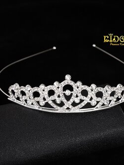 คาดผมเพชร(หน้าร้านอยู่รัชดา)KF699 สีเงิน มงกุฏเพชร ประดับผม