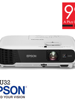 โปรเจคเตอร์ Epson EB-U32 ให้ความสว่างขนาด 3,200 lumens ให้ภาพที่คมชัด มีชีวิตชีวา แม้บนจอขนาดใหญ่
