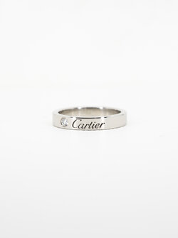 แหวน Cartier C De Cartier Band with Diamond Platinum950 ไซส์ 48# (Used) +กล่อง