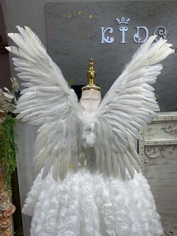 ปีกเด็ก *มีหน้าร้าน ตรงปก พร้อมส่ง *W11 ปีกนางฟ้าขนนกสีขาว ทรงผีเสื้อ แสนสวย พร็อพสำหรับตกแต่งชุดนางฟ้าน่ารัก