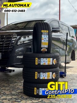 TOYOTA_ALPHARD🚘 เปลี่ยนยาง 🛞🐘#GITI_ControlP10_235/50R18