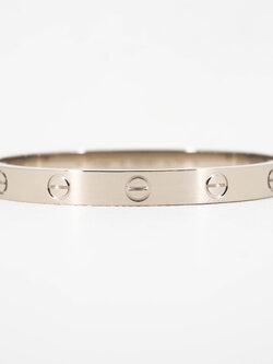 กำไล Cartier Love Bracelet ทองขาว18K ไซส์16 (Used) +กล่องและการ์ดไทย2022