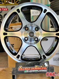 ล้อแม็กใหม่ขอบ15 TE37 กว้าง7 4รู100 ออฟ30 สีดำหน้ากลึงเงาตัวหนังสือ เลเซอร์