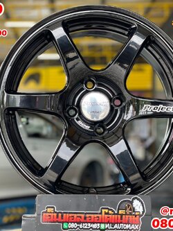 ล้อแม็กซ์ใหม่ขอบ15x7 4x100 ET35 สีดำสวยหรู ราคาล้อพร้อมยาง เริ่มต้น9900บาท