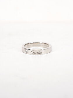 แหวน Cartier C De Cartier Band with Diamond Platinum950 ไซส์ 50# (Used)+กล่องและการ์ด