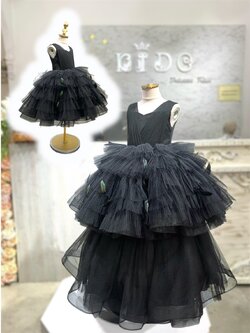 ชุดราตรีเด็ก ชุดเจ้าหญิง ชุดออกงานเด็ก(*หน้าร้านอยู่รัชดา*)W19243 สีดำ กระโปรงยาว แขนสั้น