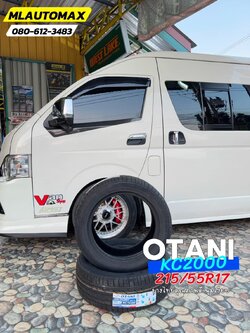 🚘 #TOYOTA_COMMUTER🛞 เปลี่ยนยาง #OTANI #KC2000 215/55R17
