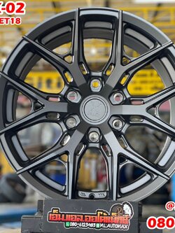 ล้อแม็กซ์ใหม่ขอบ18 GRAXY X-02 ขอบ18 กว้าง9 ออฟ18 6x139.7 สีเทากัน