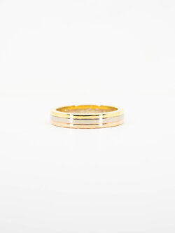 แหวน Cartier Trinity Vendôme Louis Cartier band 3.5mm. ทองคำ3สี18K ไซส์ 48# (Used)