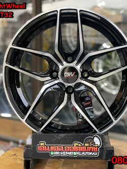 ล้อแม็กซ์ขอบ15 Brightwheels ASTON-3 ขอบ15 กว้าง7 ออฟ32 4รู100 สีดำหน้าเงา(FP/B)