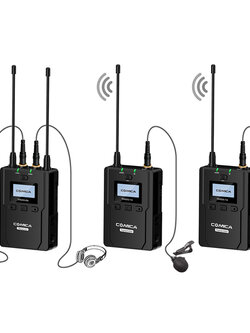 COMICA CVM-WM200A ชุดไมค์ไร้สายสำหรับกล้องวีดีโอ 80 ชาแนล ย่าน UHF