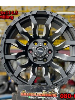 ล้อแม็กซ์ใหม่ขอบ16 ล้อออฟโรด สีดำขอบกลึงมิลลิ่ง 6x114.3 สำหรับนิสนาวาร่า