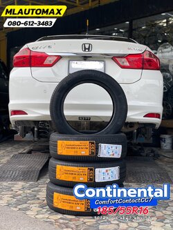 HONDA_CITY🚘เปลี่ยนยาง 🛞🐘#Continental_CC7_185/55R16