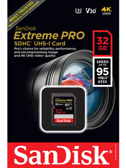 SanDisk 32GB Extreme PRO SDHC UHS-I Memory Card