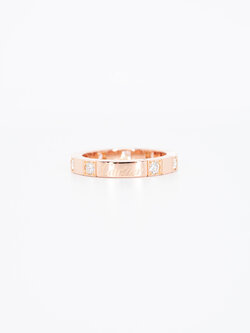 แหวน Cartier Lanieres With Half Diamonds ทองชมพู18K ไซส์ 49# (Used) +กล่อง