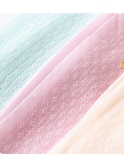 ถุงน่องเด็ก(หน้าร้านอยู่รัชดา)L047 สีชมพู เนื้อซีทรูลายเลขาคณิต