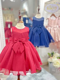 ssชุดออกงานเด็ก(หน้าร้านอยู่รัชดา ลองได้ถ่ายรูปจากชุดจริง)B257สีน้ำเงิน สีแดง ชุดกระโปรงสั้น แต่งด้วยโบวหน้า หรูมากคะ