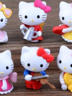 ตุีกตาจิ๋ว Kitty ชุด 6 ตัว (B)