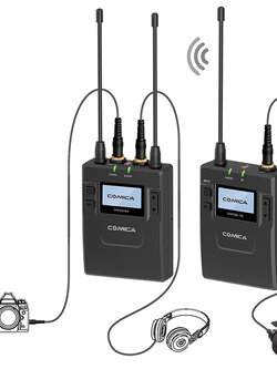 COMICA CVM-WM300C ชุดไมค์ไร้สายสำหรับกล้องวีดีโอ 80 ชาแนล ย่าน UHF