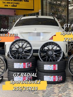 🛞 #GT RADIAL #SportActivE2 225/40R19 🛻 #GT RADIAL #SportActivE2 255/35R19 🛞 #ล้อแม็กซ์ใหม่ Mercedes-Benz 19X8.5 ET35 19X9.5 ET38 MBLP