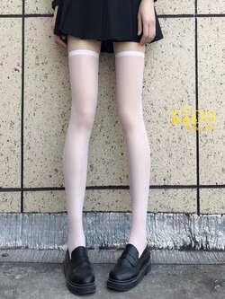 ถุงเท้ายาวเด็ก*มีหน้าร้าน ตรงปก พร้อมส่ง*M215 สีขาวตาข่ายยาวเหนือเข่า