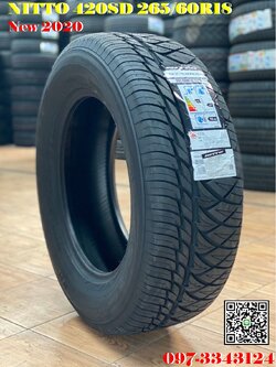 ยางใหม่ ลายซิ่งขวัญใจวัยรุ่น Nitto 420SD 265/60R18 ยางใหม่ปี2020