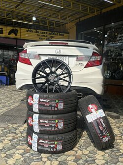 🚘#HONDA_CIVIC🚘 🛞 #ล้อแม็กซ์ #SSW348 17” 5x114 🛞 #KINTO_Forza001 215/45R17