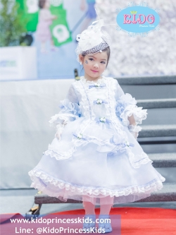 ชุดราตรีเด็ก *มีหน้าร้านอยู่รัชดา ลองได้ เปลี่ยนได้ ถ่ายรูปเองจากสินค้าจริง*ชุดนางฟ้าตัวน้อย ติดโบว์เล็กสก็อต