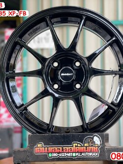ล้อแม็กซ์ขอบ15 ลายTC105 Predator PD-38 ขอบ15 กว้าง7 ออฟ35 4รู100 สีดำเงา(XP-FB)