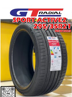 ยาง GT RADIAL SportActive2 295/35R21 ยางใหม่ปี2023 🔥 เพียงซื้อยางครบ4เส้น แถมฟรีลำโพงบลูทูธ JBL แท้ 🔥