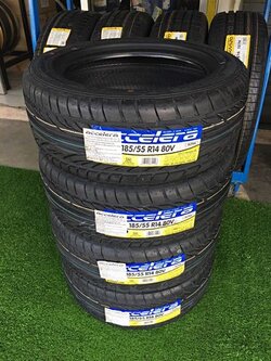ยางใหม่ปี17 Accelera 185/55R14 ยางแก้มเตี้ย ยางสัญชาติอินโด ลายสปอร์ต