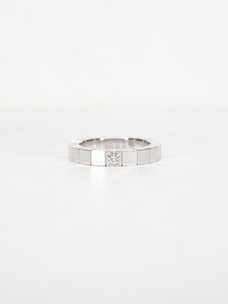 แหวน Cartier Lanieres with 1Diamond ทองคำขาว 18K ไซส์46# (Used)