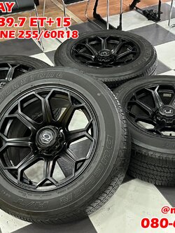 ล้อแม็กซ์OASIS-PLAY 18x9 6x139.7 ET+15 สีดำ พร้อมยาง Bridgestone 255/60R18