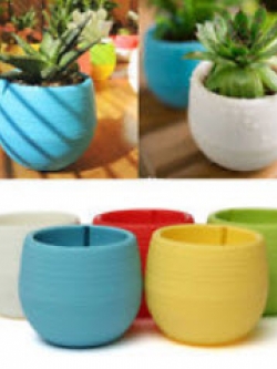 กระถางเรซิ่น ชุด 5 สี ขนาด 7 ซ.ม.