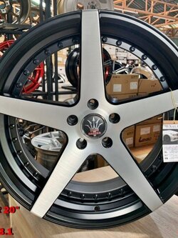 ล้อแม็กใหม่ขอบ20 สีดำหน้าเงา 5ก้าน NAYA DAGGER 20x8.5/9.5 ET40 5x114.3