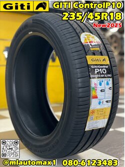 ยาง Giti Control P10 235/45R18 ยางใหม่ปี2025