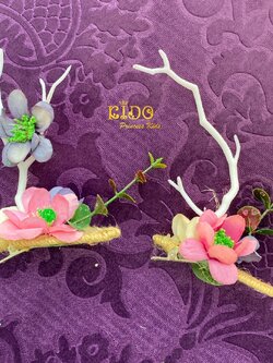 กิ๊บติดผมเด็ก(หน้าร้านอยู่รัชดา)CF12 กิ๊บเด็ก ใส่ออกงาน เขาดอกไม้สีม่วง