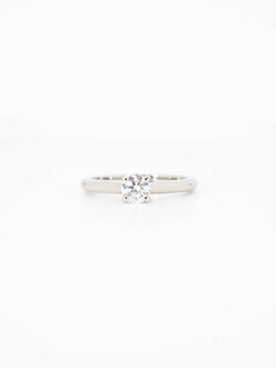 แหวน Cartier 1895 Solitaire ring with 0.32ct E VSS2 Diamond Platinum950 ไซส์ 48# (Used)+กล่องและการ์ดและใบเซอร์ GIA