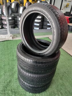 ยางมือสองสภาพดี ดอกหนา ลึก ยี่ห้อ DUNLOP LM704 225/45ZR17ยางปี19