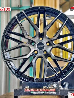 ล้อแม็กลายสวยหรู SSW Model348 สีดำหน้าสีชา ขอบ18 กว้าง8 5รู100