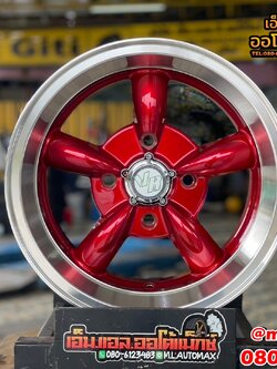 ล้อแม็กใหม่ขอบ13 ลายล้อกล้วย #MGW #MF-5134 13x7 ET-7 4x110 #สีแดงขอบเงา