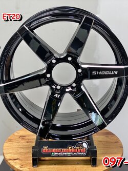 ล้อแม็กขอบ20 Ghogun S1R 20x9.5 ออฟ20 6รู139 สีดำขอบกลึงมิลลิ่ง สวยหรู