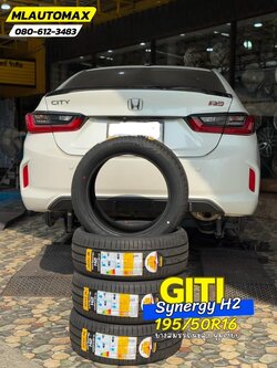 #HONDA_CITY🛞เปลี่ยนยาง #GITI_SYNERGY H2 195/50R16