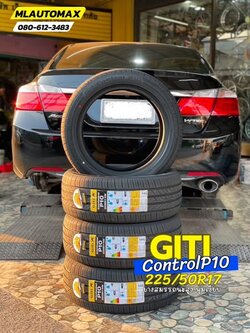 #HONDA_ACCORD🛞 เปลี่ยนยาง #GITI_CONTROL P10 225/50R17 #บริการตั้งศูนย์ล้อ❤️