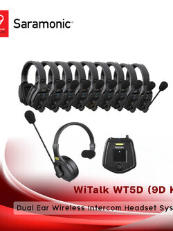 Saramonic WiTalk WT5D (9D Kit) Dual Ear Wireless Intercom Headset System
