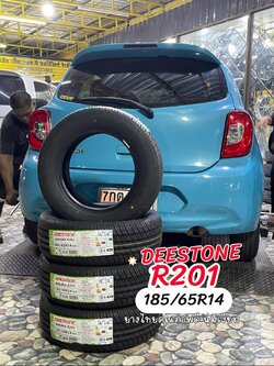 #NISSAN_MARCH เปลี่ยนยาง #DEESTONE_R201_185/65R14