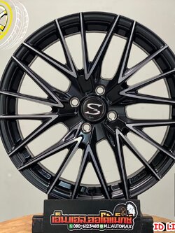 ล้อแม็กขอบ17 Lenos Spirit Akira 17x7 ET40 4x100 สีดำหน้ากลึงด้าน