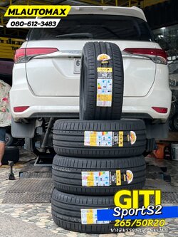 TOYOTA_FORTUNER เปลี่ยนยาง 🛞🐘#GITI_SportS2_265/50R20 ❤️ 🛞 #ผ้าเบรคbrembo ผ้าเบรคคุณภาพดี