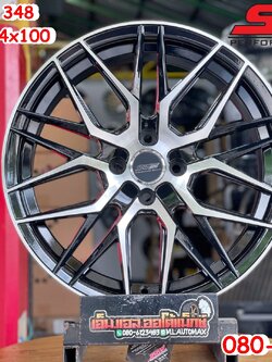 ล้อแม็กลายสวยหรู SSW Model348 สีดำหน้าเงา ขอบ17 กว้าง8 4รู100